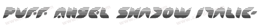 Puff Angel Shadow Italic字体转换